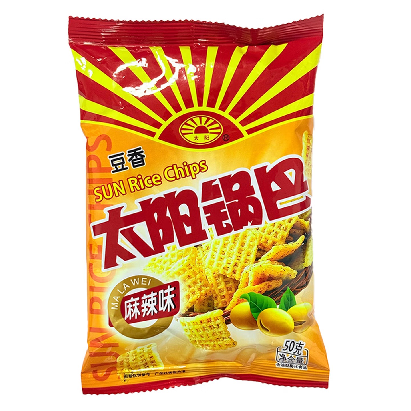 太阳锅巴 豆香 麻辣味 550g(50g*11袋) 辣道劲爽解馋休闲零食儿时回忆